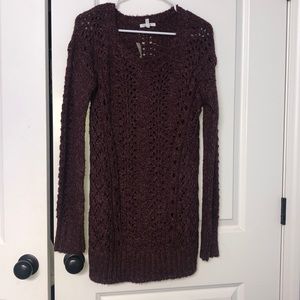 Maroon sweater dress